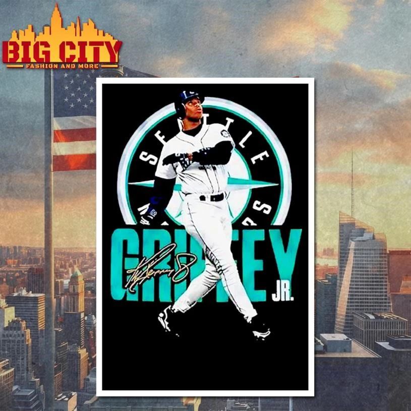Ken Griffey Jr Seattle Mariners MLB pose Signature Shirt