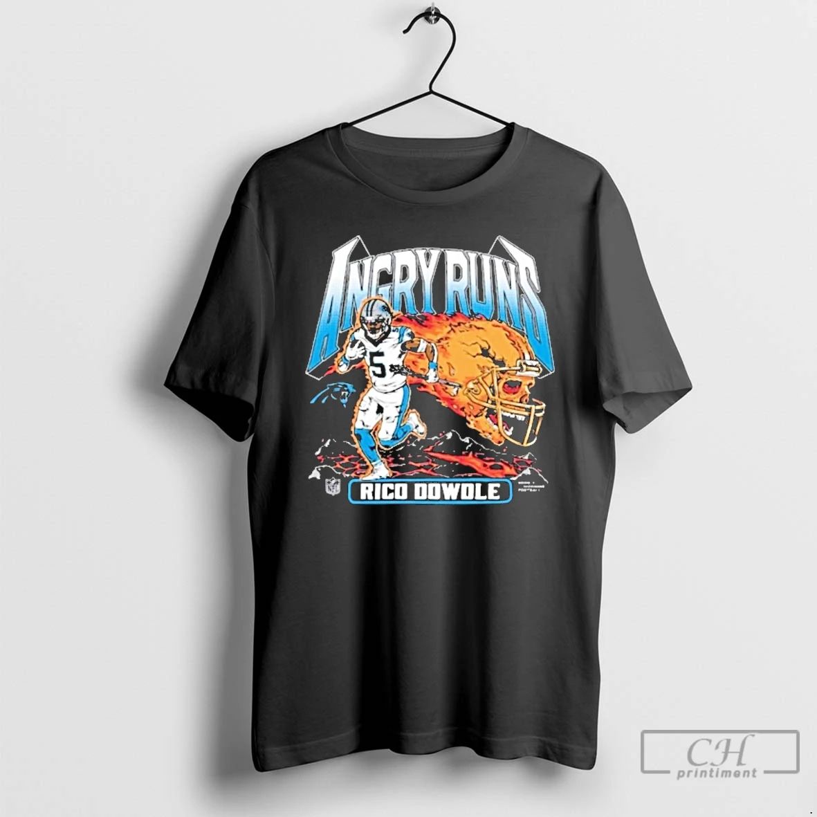 Classic Angry Runs 2025 Panthers Rico Dowdle T Shirts