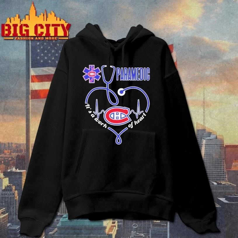 Montreal Canadiens Paramedic It’s A Work Of Heart Stethoscope Shirt