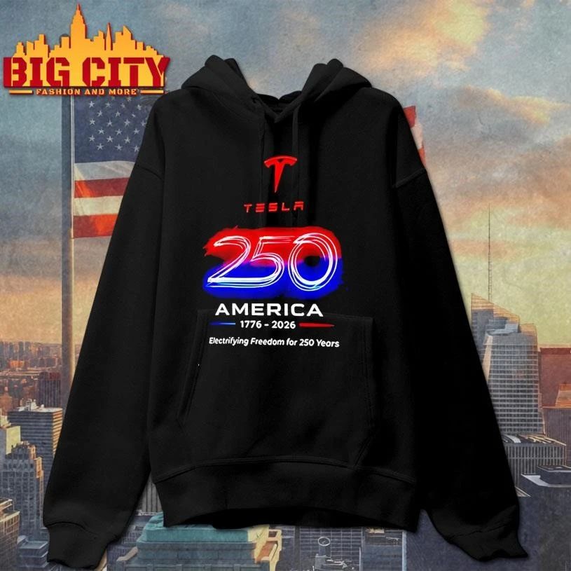 Tesla America 250 1776 2026 Electrifying Freedom For 250 Years Shirt