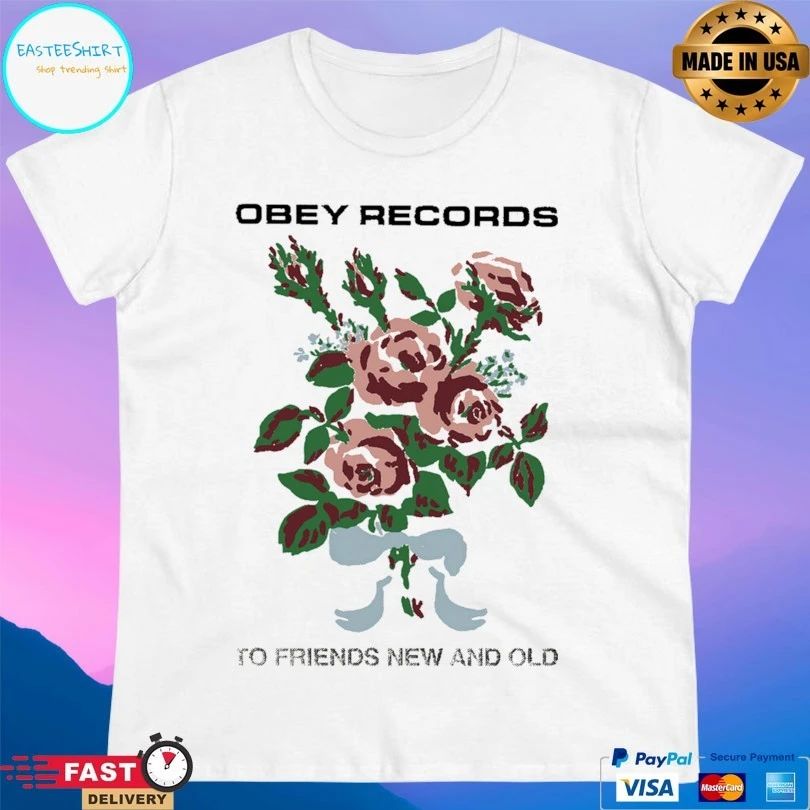 Obey Records To Friends New And Old T-shirt