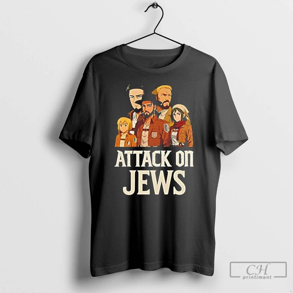 Classic Attack On Titan Attack On Jews Anime T Shirts