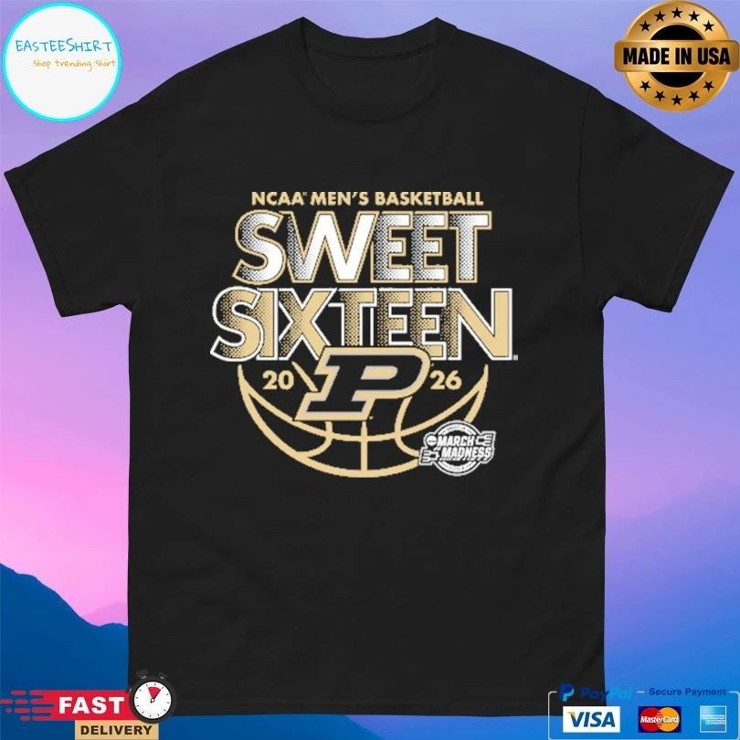 Purdue Boilermakers Ncaa Men’s Basketball Sweet Sixteen 2026 March Madness T-shirts