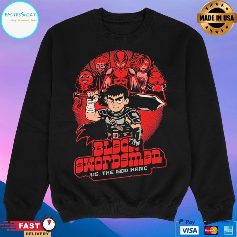 The Black Swordsman Us The God Hand T-shirts