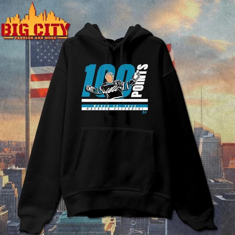 Macklin Celebrini 100 Points Signature Memory Shirt