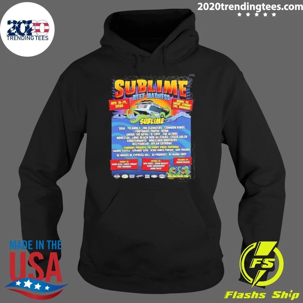 Sublime Reef Madness Cruise 2026 Miami To Great Stirrup Cay Bahamas On November 15-19 2026 Shirt