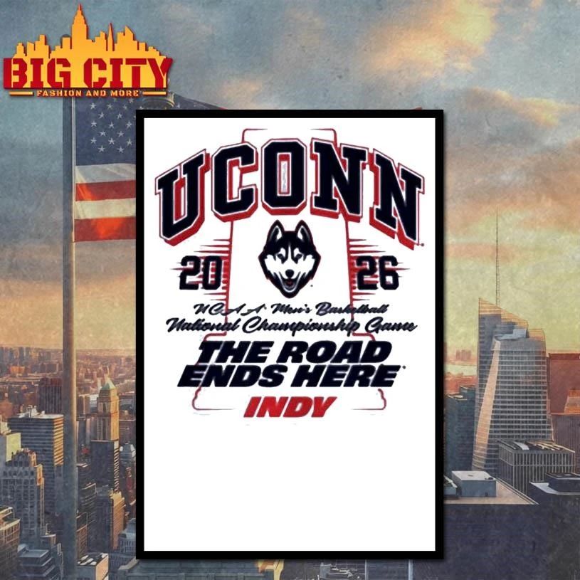 UConn Huskies NCAA Men’s Basktball National Champions The Road Ends Here Shirt
