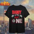 Daddy of The Fast One First Birthday Racing Car Family Graphic Shirt