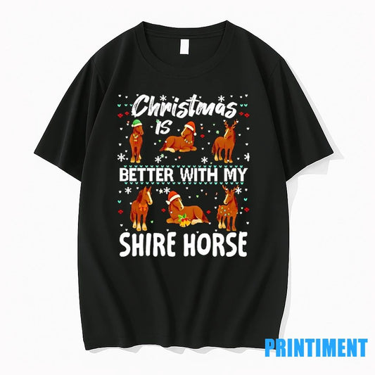 Christmas Is Better With Shire Horse Tshirts Sweater