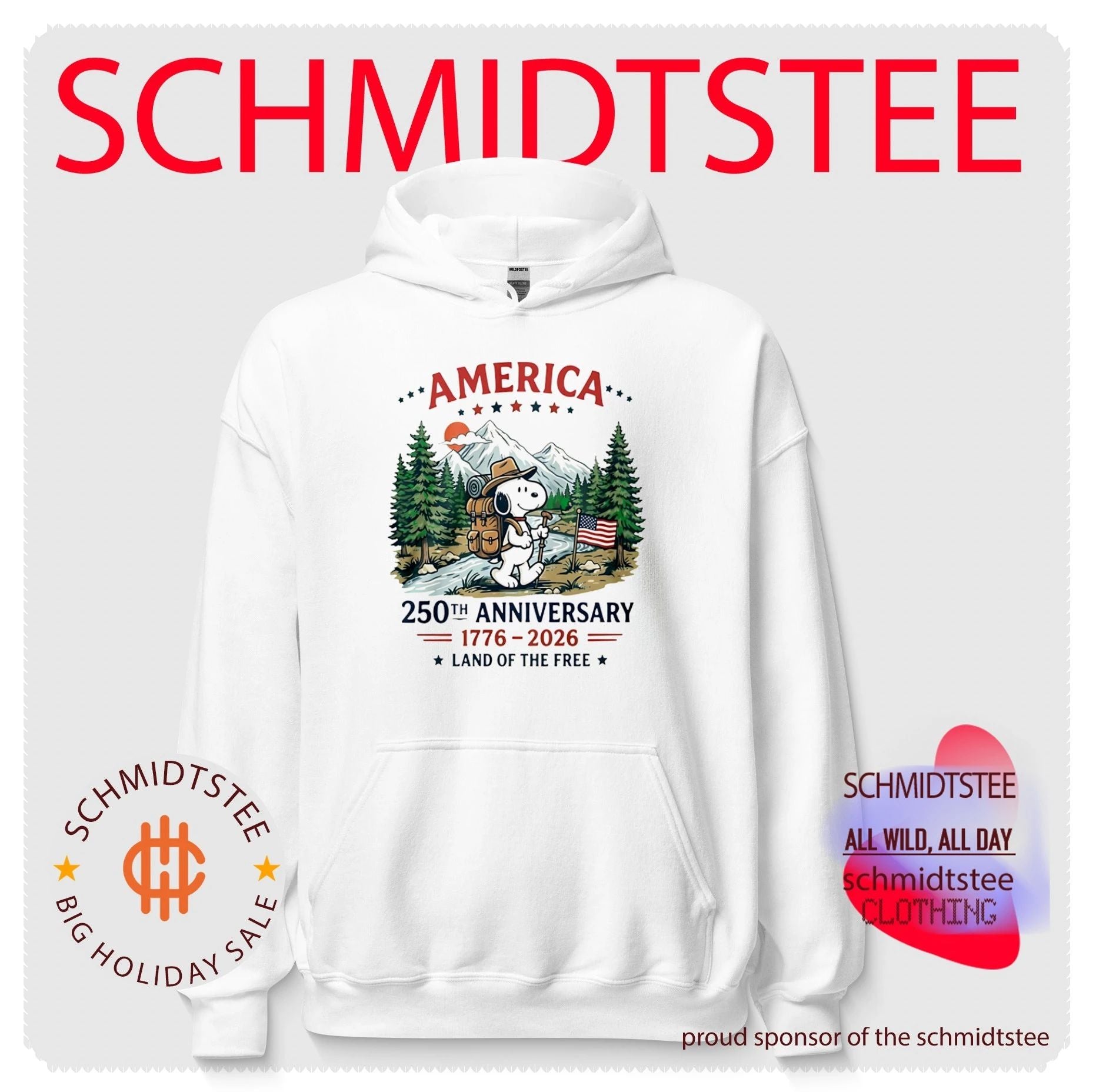 America 250Th Anniversary Snoopy Hiking Land Of The Free Shirt