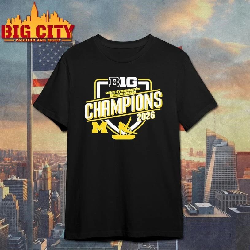Michigan Wolverines 2026 Men’s Gymnastics Big Ten Champions Shirt