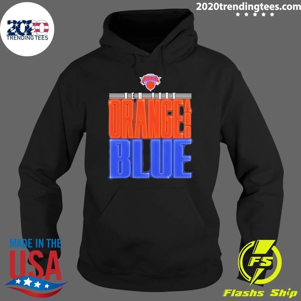 New York Knicks Orange And Blue Graphic Shirt