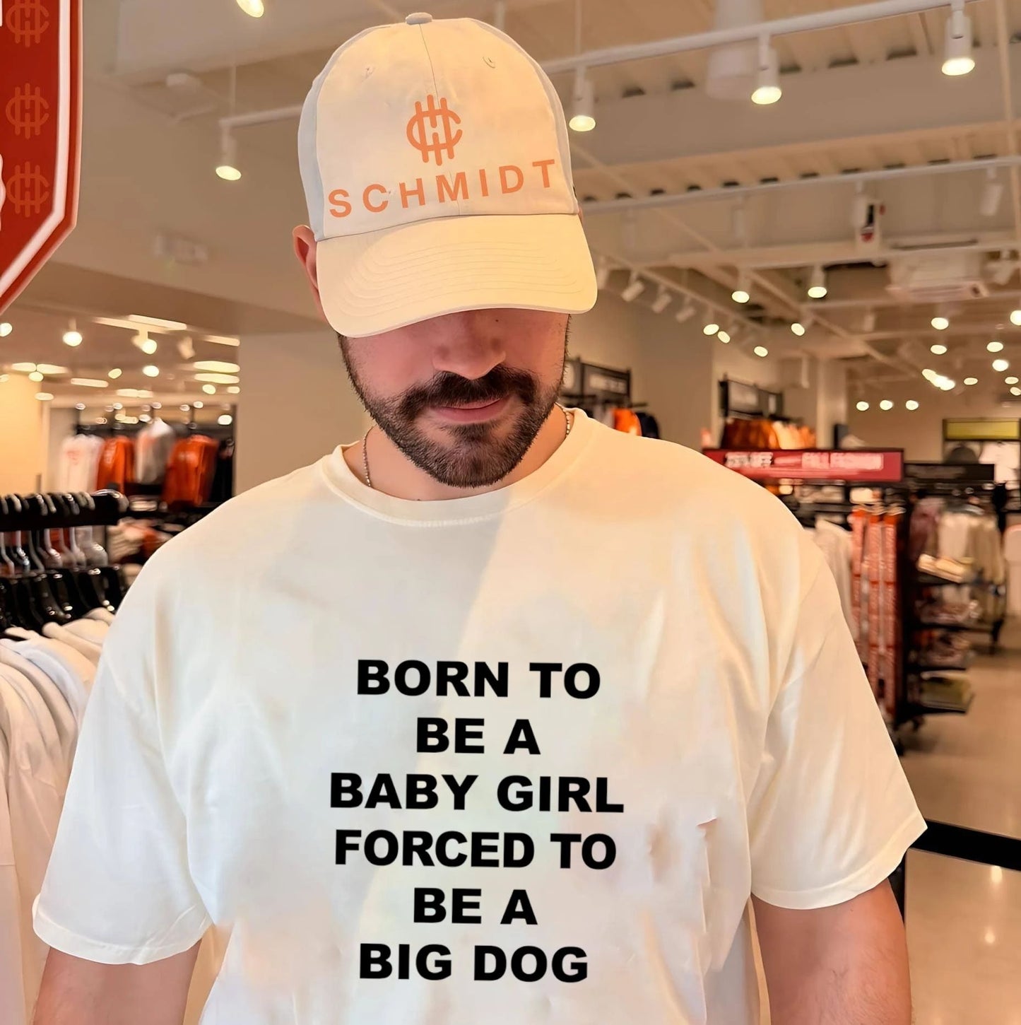Born to be a baby girl forced to be a big dog text shirt