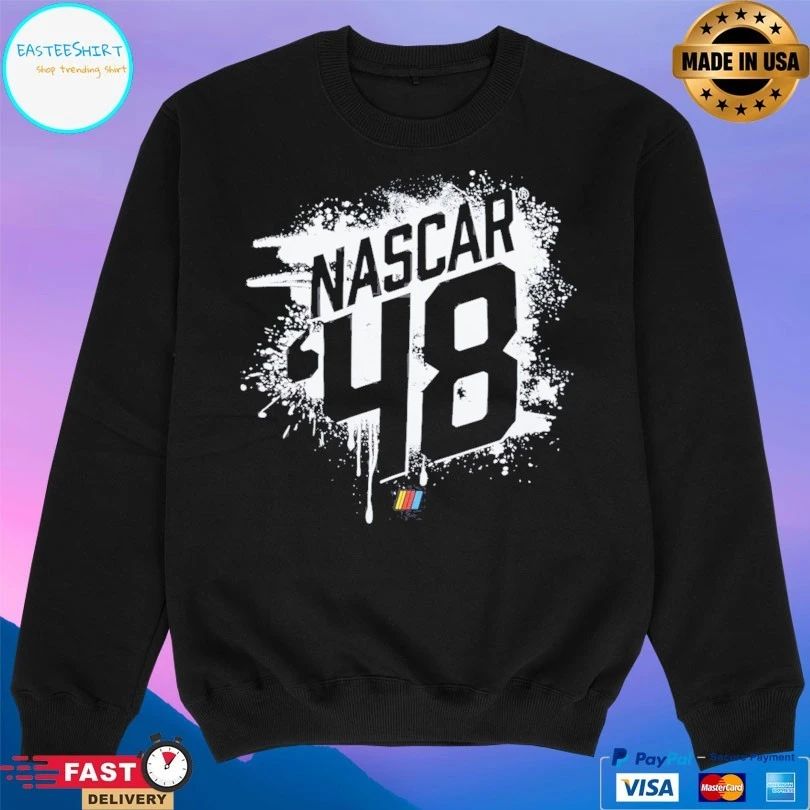 NASCAR Merchandise Classic Ink Black #48 Splash Graphic T-shirts