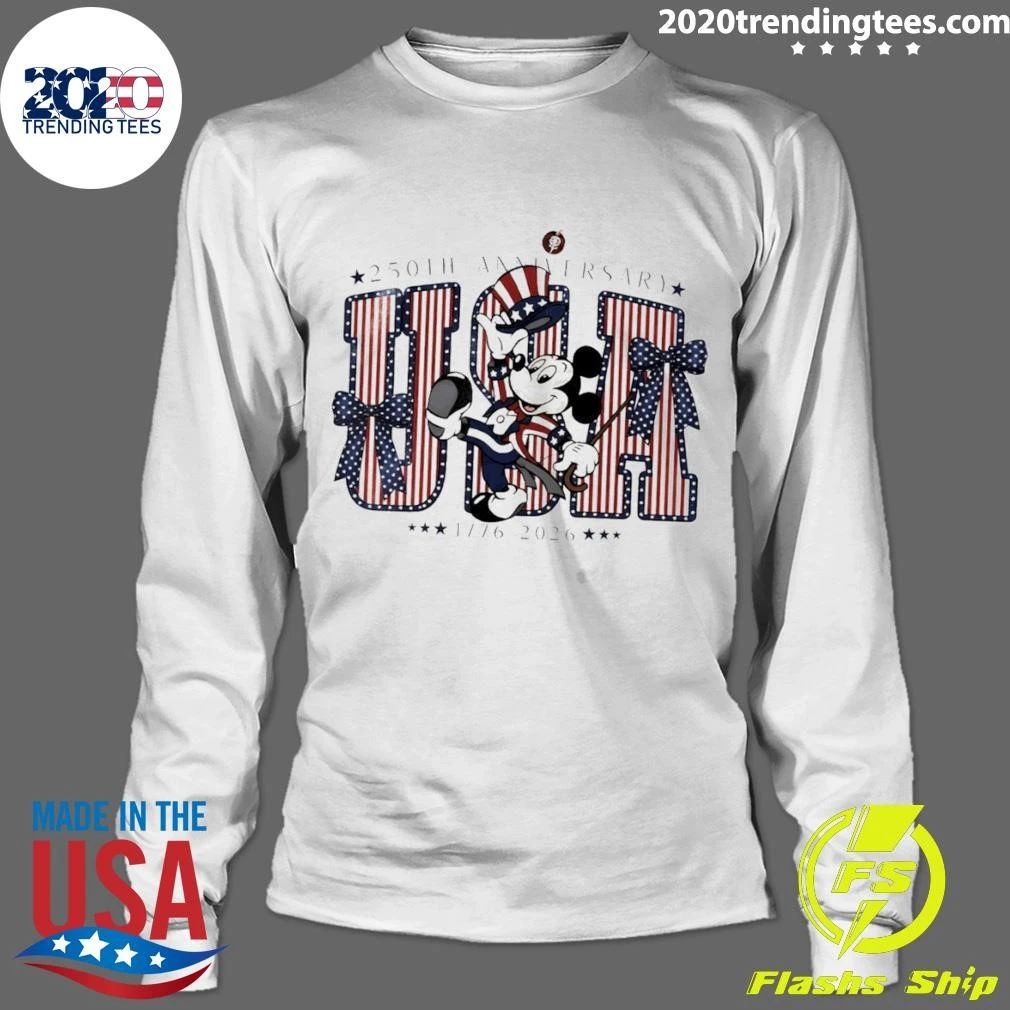 Retro Mickey America 250th Anniversary 1776–2026 Patriotic Shirt