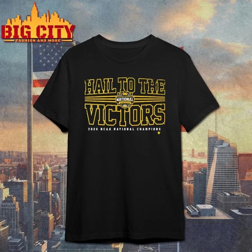 Michigan Wolverines MBB 2026 National Champions Hail to the Victors NCAA College Shirt