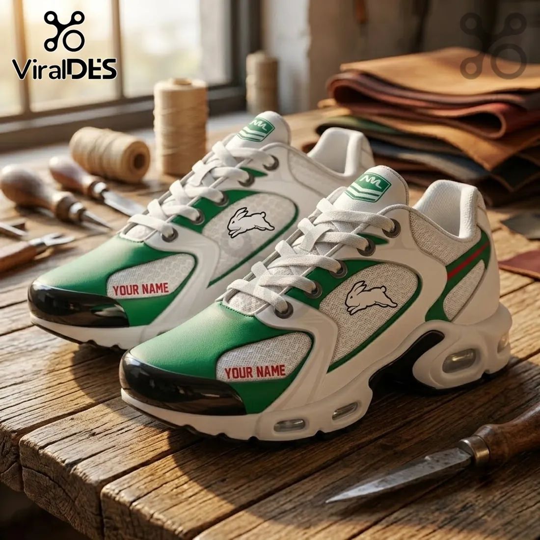 South Sydney Rabbitohs Green White Air Max Plus Sneakers