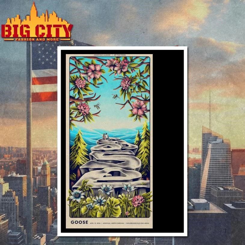 Goose In Asheville NC On Apr 10 2026 Tour Poster Shirt