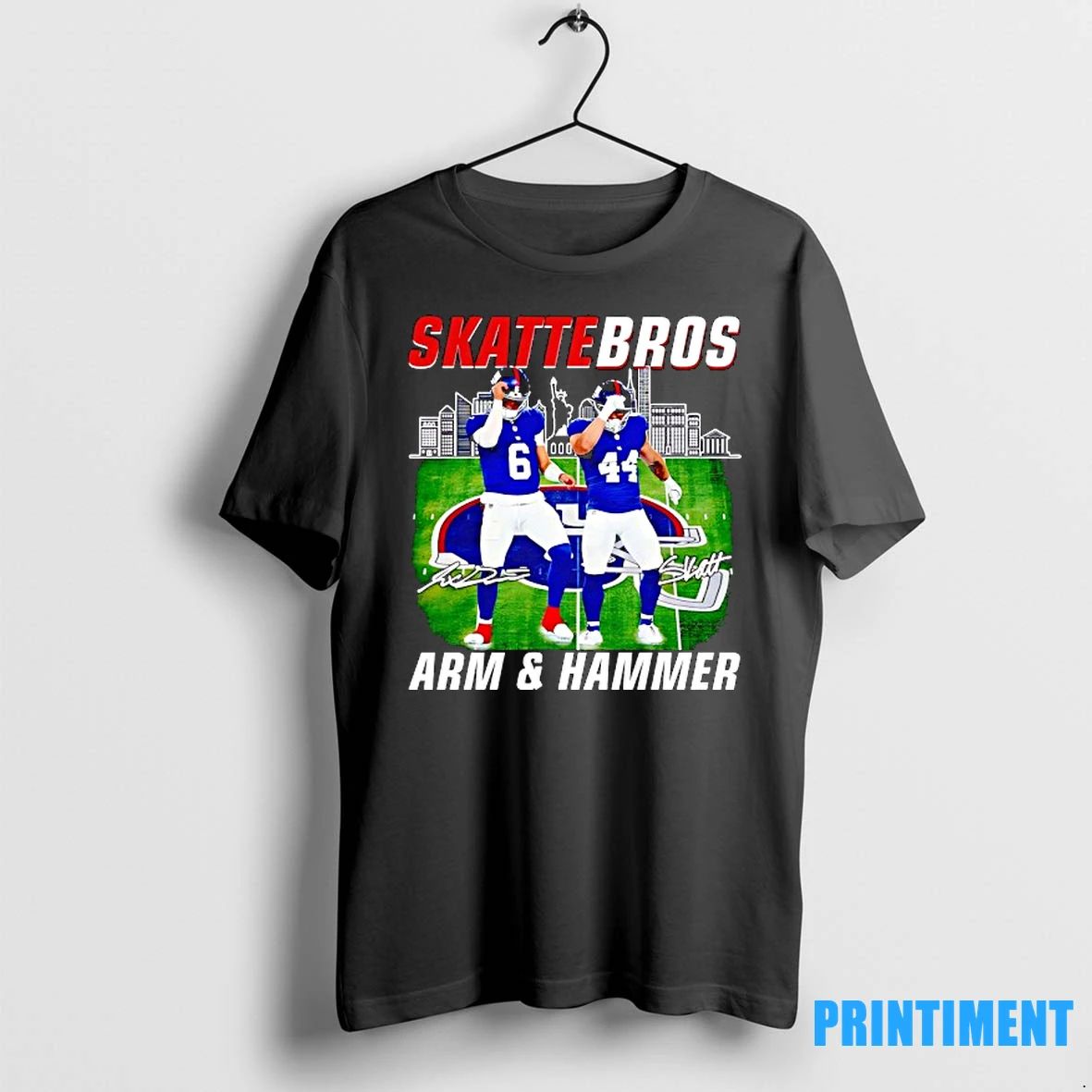 Skattebros Arm And Hammer Jaxson Dart And Cam Skattebo New York Giants Tshirts Sweater