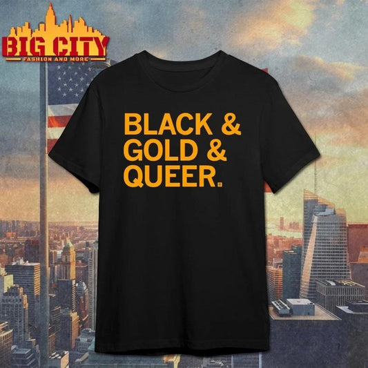 Black & Gold & Queer Graphic Shirt