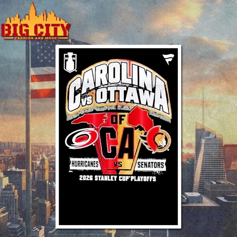 Carolina Hurricanes vs Ottawa Senators NHL 2026 Stanley Cup battle shirt