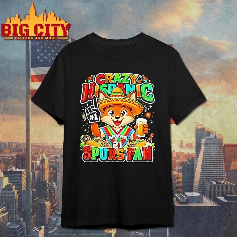 Coyote Tim Duncan 21 San Antonio Spurs Crazy Hispanic Spurs Fan Mexico 2026 Shirt