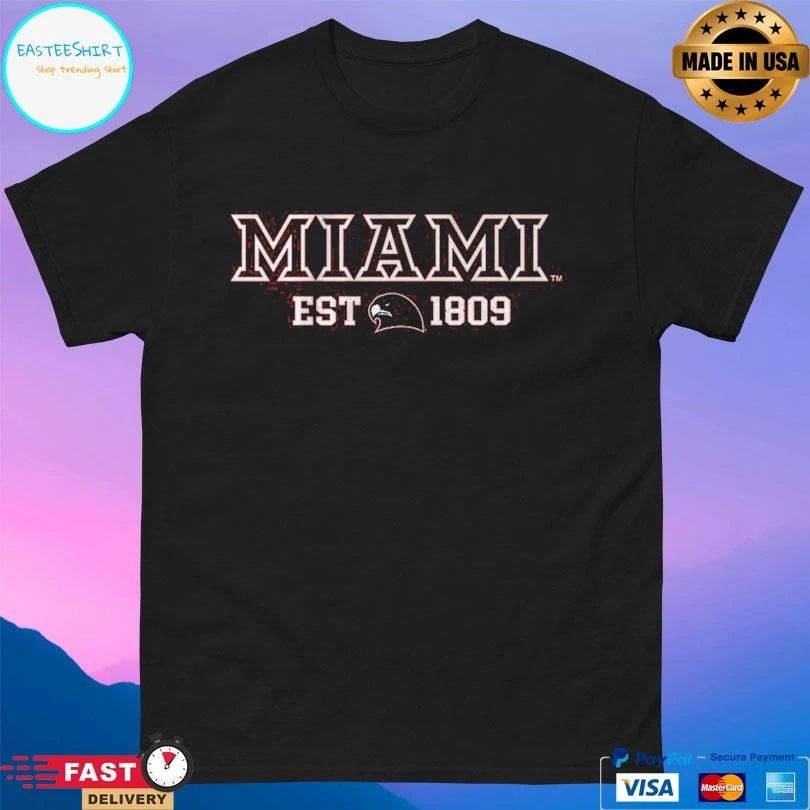 Miami Oh Redhawks Basketball Established 1809 T-shirts
