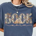 Floral Book Worm Comfort Colors T-Shirt