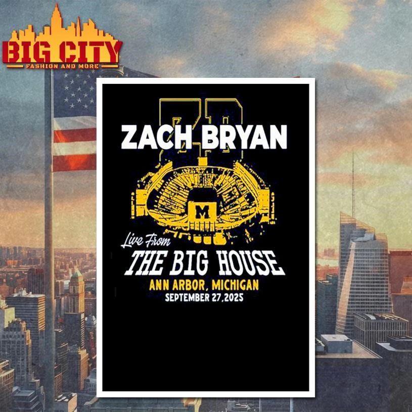 Zach Bryan Go Blue Hoodie The Big House Shirt