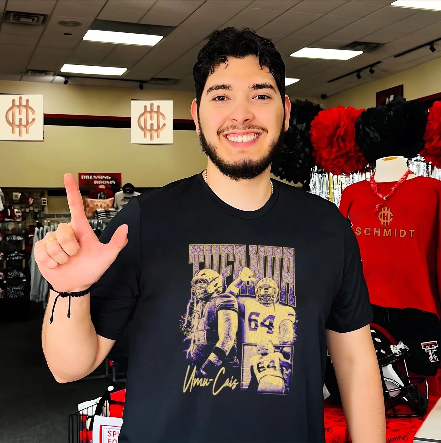 Tufanua Umu-Cais Utah Utes Football Player shirt