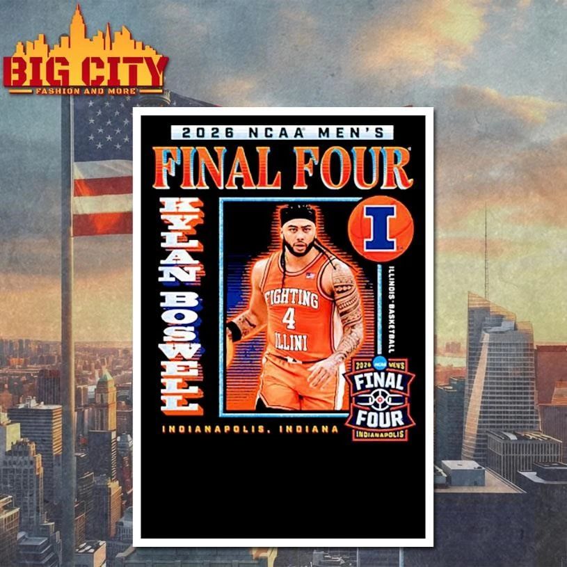 Kylan Boswell Illinois Fighting Illini 2026 NCAA Men’s Basketball March Madness Final Four College Shirt