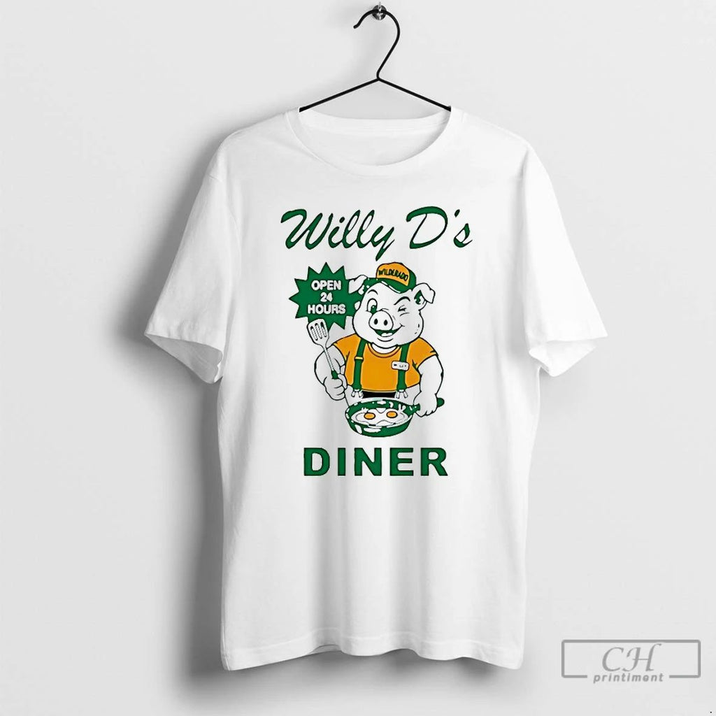 Classic Willy Ds Diner Open 24 Hours T Shirts