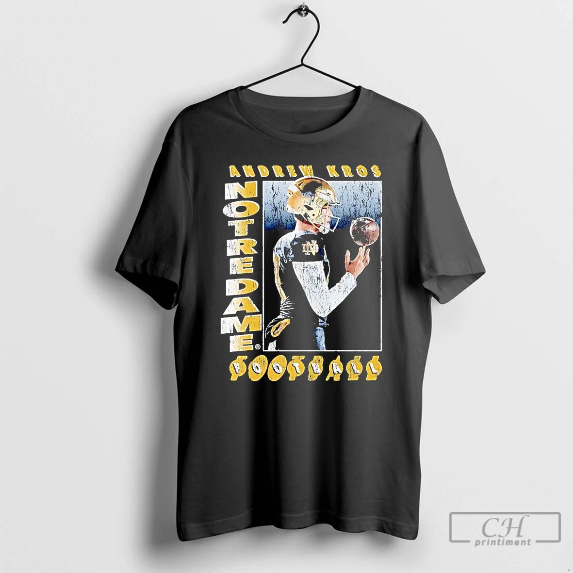 Classic Andrew Kros 90s Graphic Notre Dame T Shirts