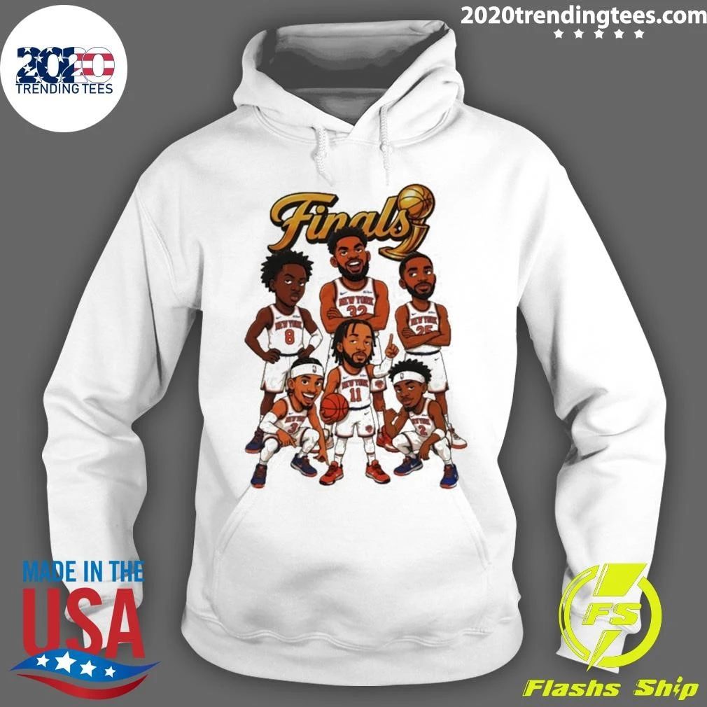 New York Knicks Basketball Players Cartoon Finals Nba 2026 Champions Shirtt