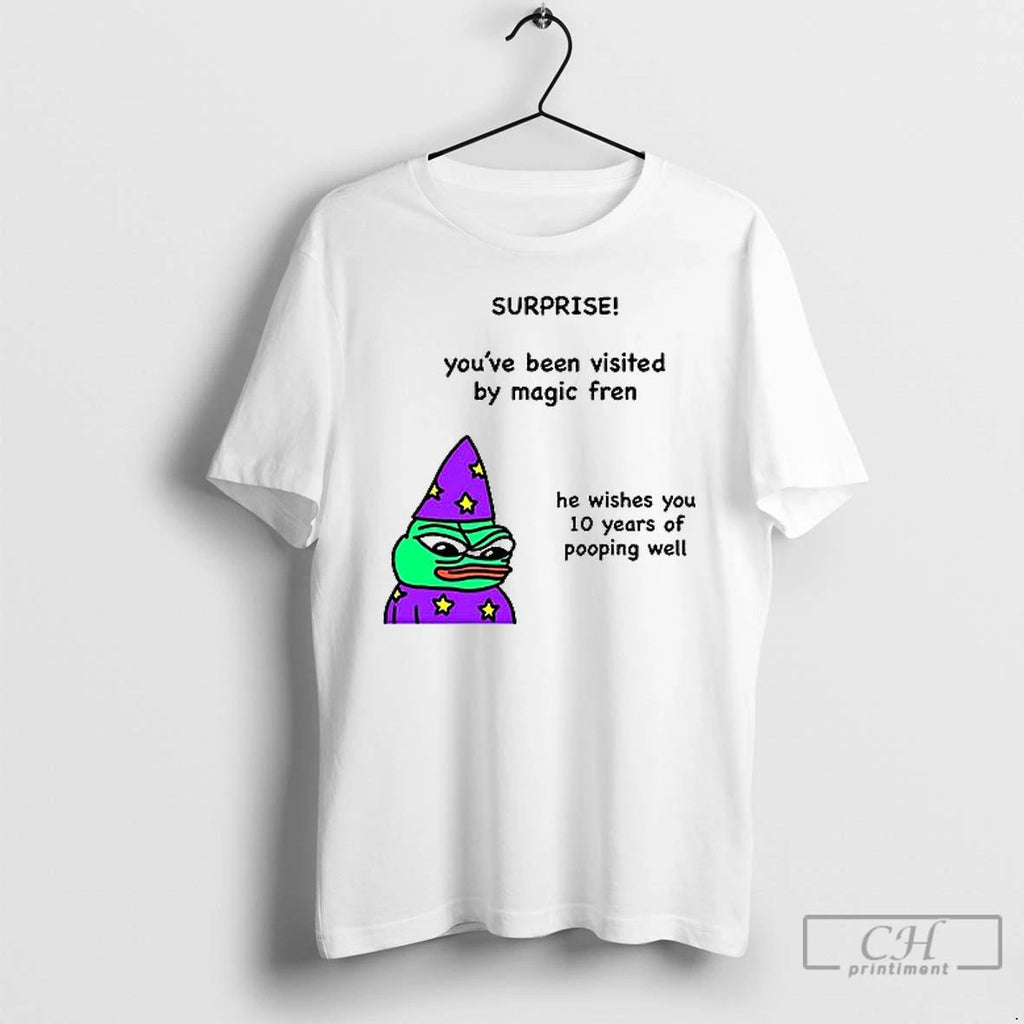 Classic Frog Surprise Youve Been Visited By Magic Fren T Shirt