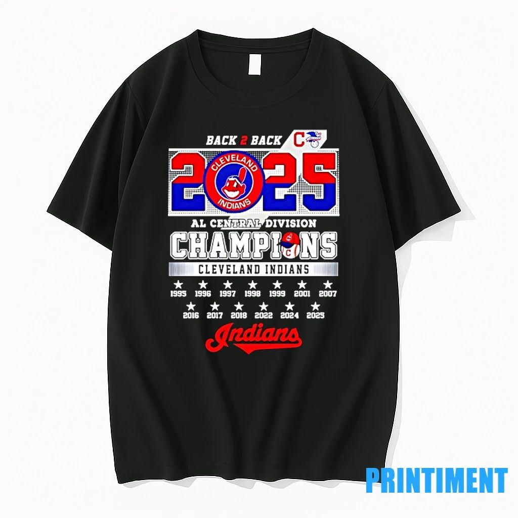 Cleveland Indians Back 2 Back Al Central Division Champions 2025 Tshirts Sweater
