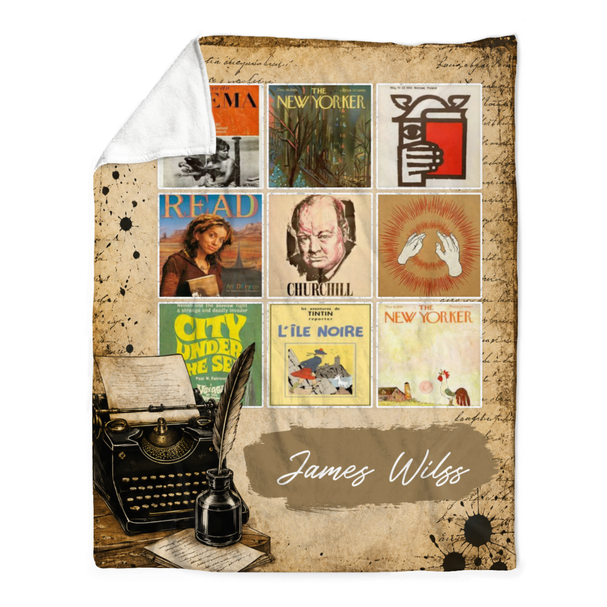 Personalized Author Books Blanket, Custom Author Works Collage, Literary Gift, Writer Gift, Personalized Books & Novels Collage Blanket