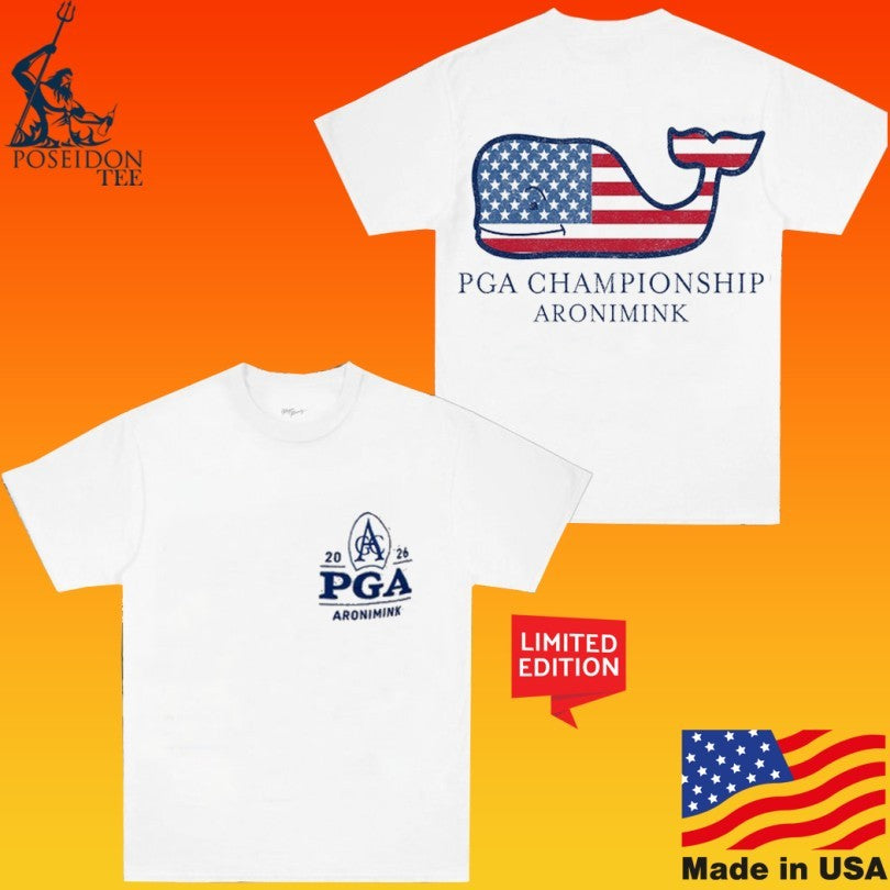 Vineyard Vines 2026 Pga Championship Aronimink Us Whale T-shirt