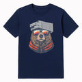 Vintage Sunset Bear with Cheese Grater Hat and Sunglasses Shirt