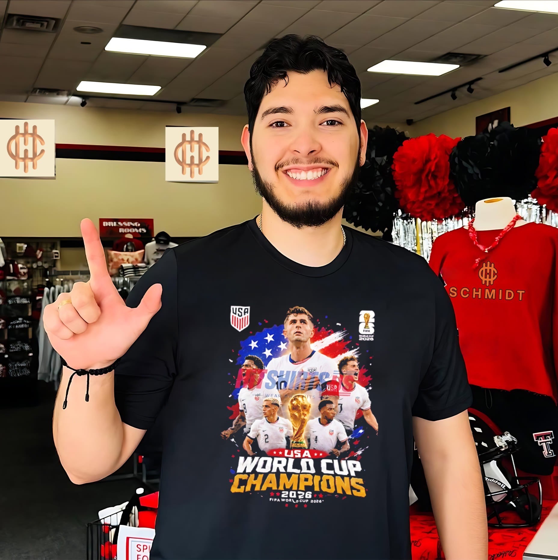 watermark to qua ko xoa dc USA World Cup Champions FIFA 2026 soccer players collage shirt