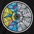 Web Window Full Color Stained Glass Spider Web