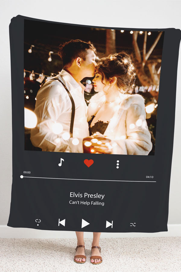 Custom Couple Fleece Blanket
