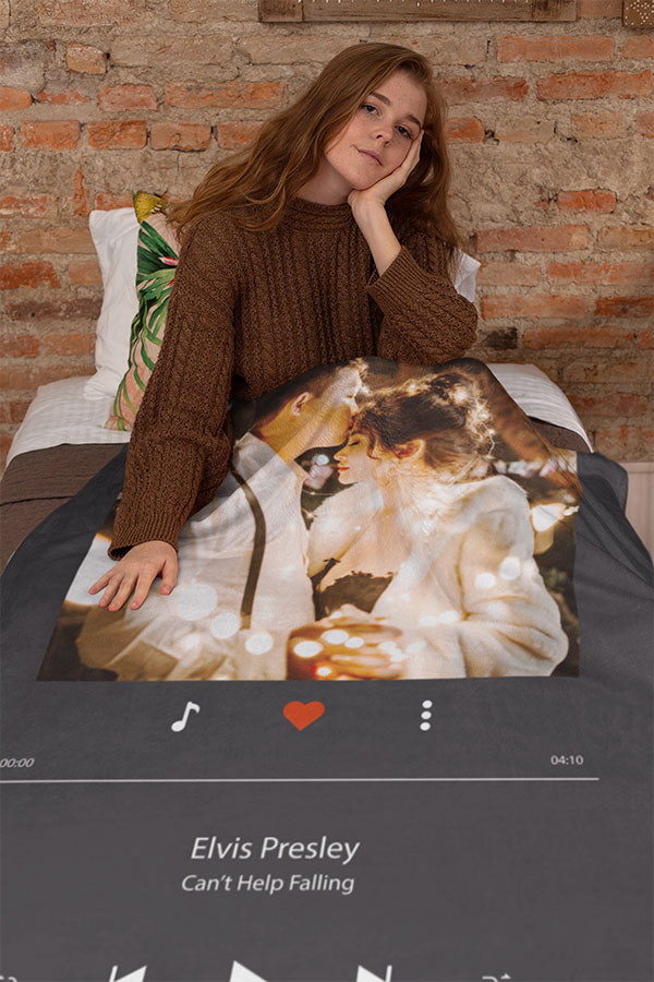 Custom Couple Fleece Blanket