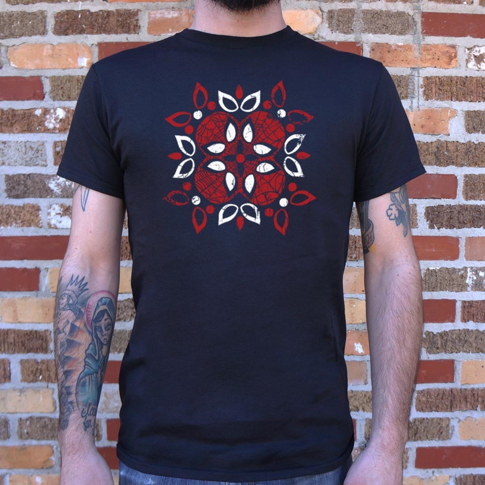 Web Flower Superhero Mask Mandala