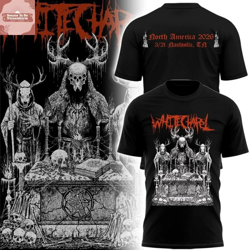 Whitechapel North America Tour 2026 Nashville, TN 2 Sides Shirt