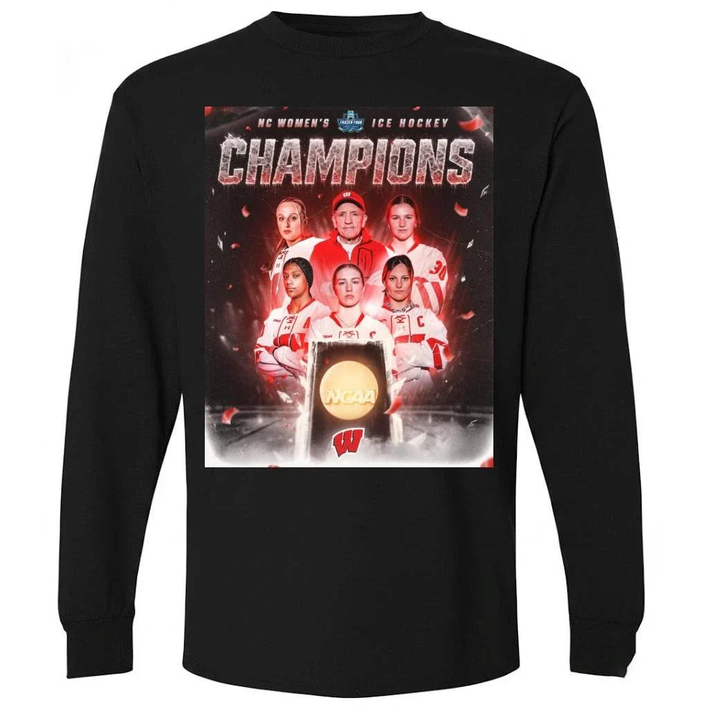 Wisconsin Badgers Women’s Ice Hockey National Champions 2026 NCAA Frozen Four Shirt