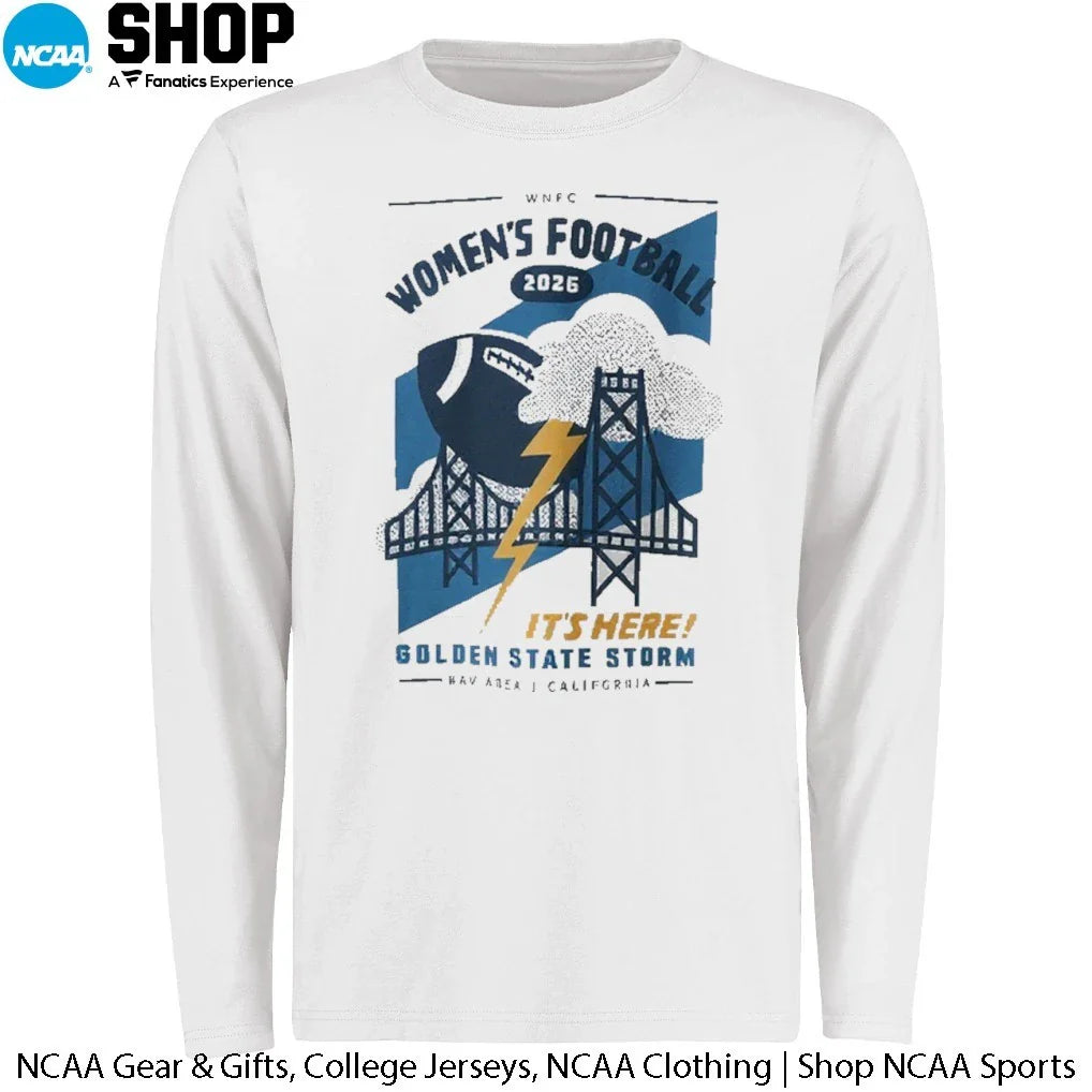 WNFC Women’s Football 2026 It’s Here Golden State Storm California T-Shirt