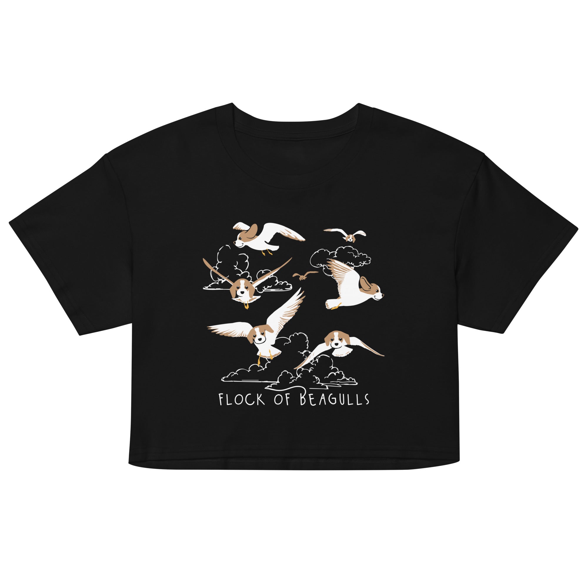 Flock Of Beagulls Women's Crop Tee