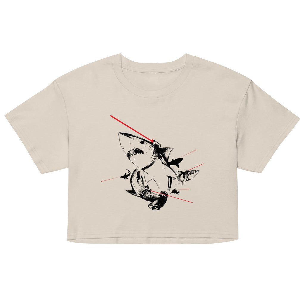 Sharks With Lasers Women's Crop Tee