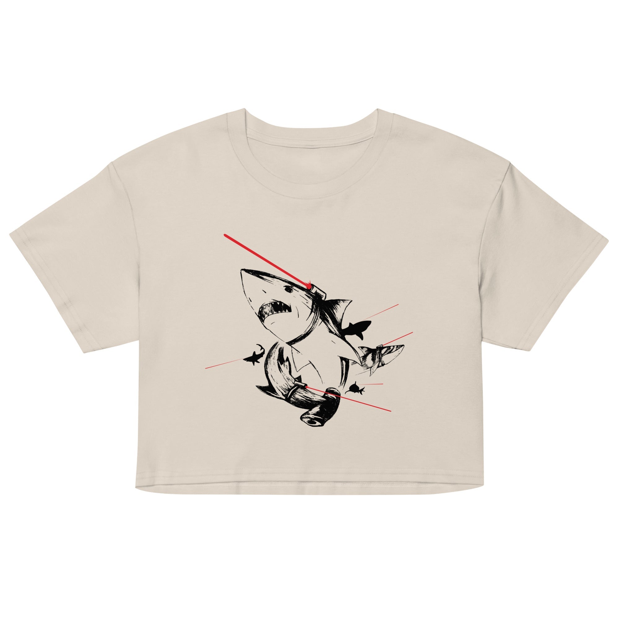 Sharks With Lasers Women's Crop Tee